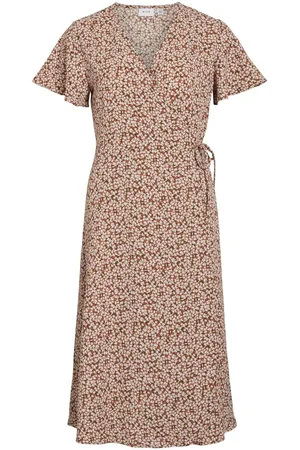 VILA Vilovie Short Sleeved Vestito Incrociato