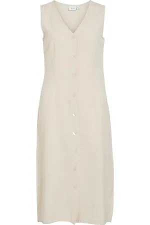 VILA Smanicato Vestito Midi