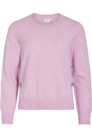 VILA Scollo Rotondo Pullover A Maglia