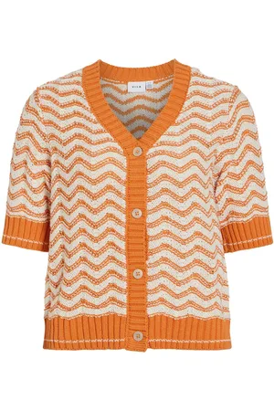 VILA A Maniche Corte Cardigan A Maglia