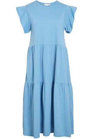 VILA Short Sleeve Vestito Midi