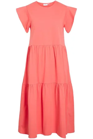 VILA Short Sleeve Vestito Midi