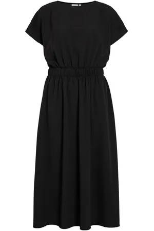 VILA A Maniche Corte Vestito Midi