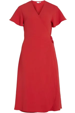 VILA Vilovie Short Sleeved Vestito Incrociato