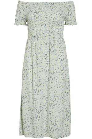 VILA Scollatura Bardot Vilisa Vestito Midi