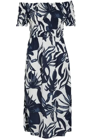 VILA Scollatura Bardot Vilisa Vestito Midi