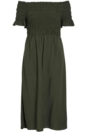 VILA Scollatura Bardot Vilisa Vestito Midi