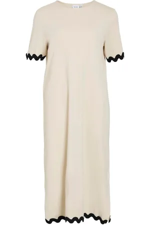 VILA Vicalisa Maniche Corte Vestito Midi