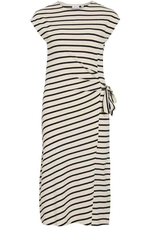 VILA Vipompia Midi Vestito Con Maniche Ad Aletta