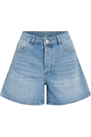 VILA Vihimla High Waist Shorts In Denim