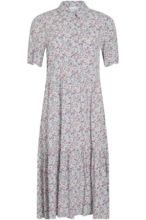 VILA Short-sleeved Vestito Midi