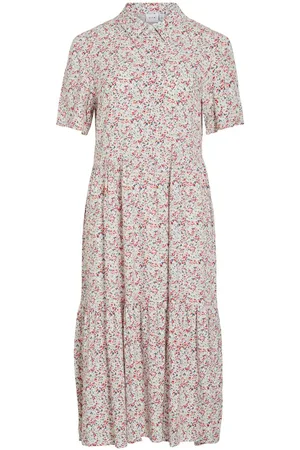 VILA Short-sleeved Vestito Midi