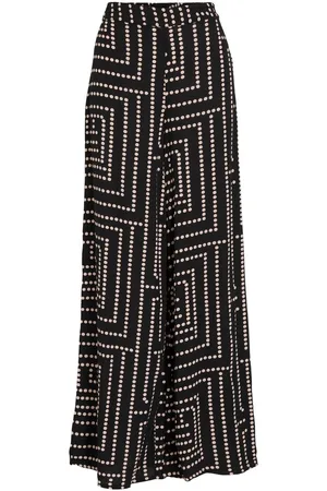 VILA Vifrelli Vita Alta Pantaloni Gamba Ampia