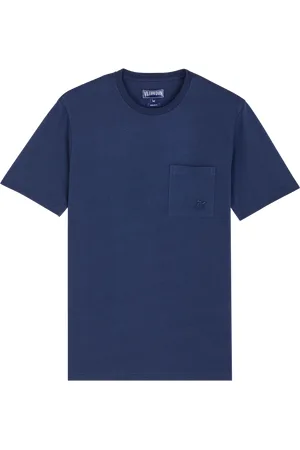 Vilebrequin T-shirt Uomo In Cotone Biologico Tinta Unita