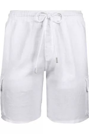 Vilebrequin Bermuda Cargo Uomo In Lino Tinta Unita