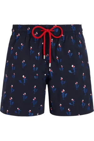 Vilebrequin Pantaloncini Mare Uomo Ricamati Cocorico