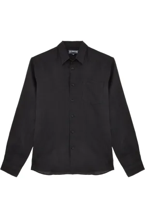 Vilebrequin Camicia Uomo In Lino Tinta Unita