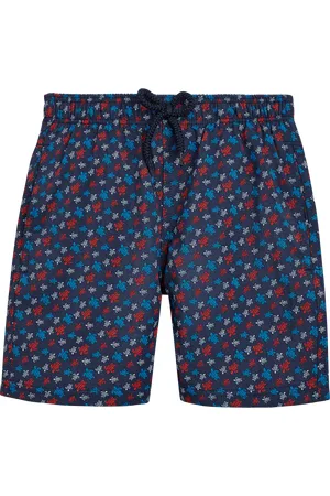Vilebrequin Pantaloncini Mare Bambino Elasticizzati Micro Ronde Des Tortues Rainbow