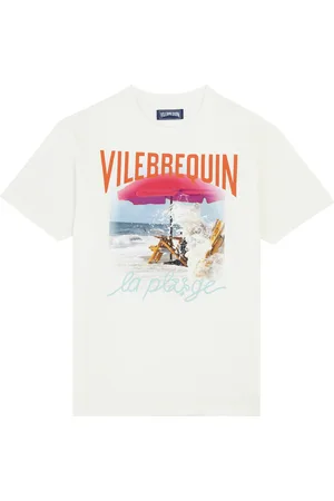 Vilebrequin T-shirt Uomo In Cotone Wave On Vbq Beach