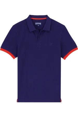Vilebrequin Polo Uomo In Cotone Tinta Unita