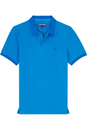 Vilebrequin Polo Uomo In Cotone Cangiante Tinta Unita