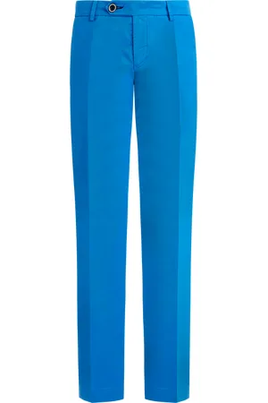 Vilebrequin Pantaloni Chino Uomo In Gabardine Di Cotone Tinta Unita