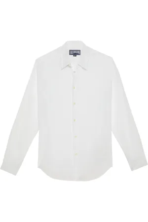 Vilebrequin Camicia Leggera In Voile Di Cotone Tinta Unita