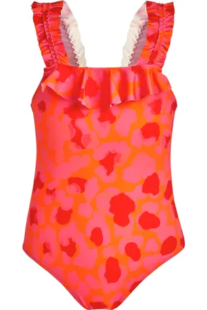 Vilebrequin Costume Intero Bambina Con Volant New Leopard