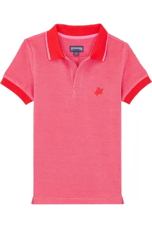 Vilebrequin Polo Bambino In Cotone Cangiante Tinta Unita
