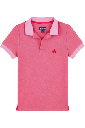 Vilebrequin Polo Bambino In Cotone Cangiante Tinta Unita