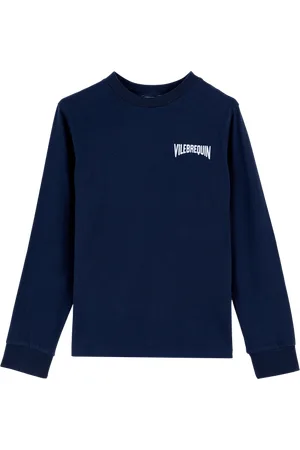 Vilebrequin T-shirt Bambino In Cotone Biologico Requins Stampata Sul Retro
