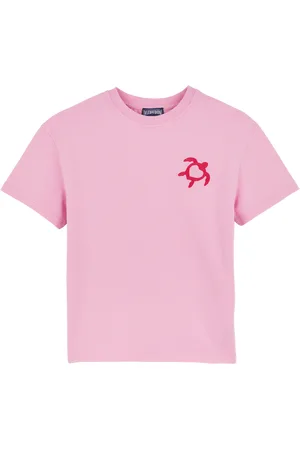 Vilebrequin T-shirt Bambina In Cotone Biologico Con Motivo Turtle Heart Tahiti