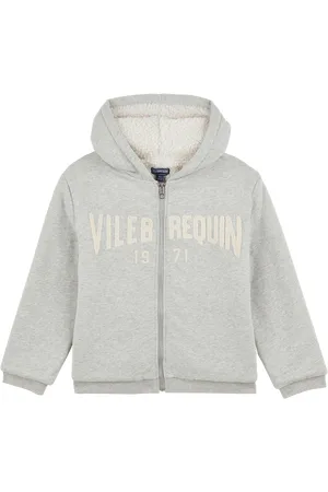 Vilebrequin Felpa Con Cappuccio Bambino Con Zip E Logo Ricamato