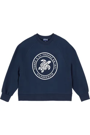 Vilebrequin Felpa Girocollo Bambino In Cotone Biologico Logo