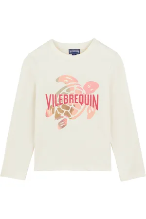 Vilebrequin Maglia Bambina In Cotone Biologico Landscape Turtles