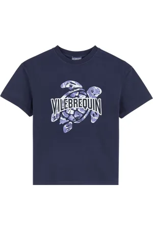 Vilebrequin T-shirt Bambino In Cotone Biologico Con Stampa In Rilievo Logo