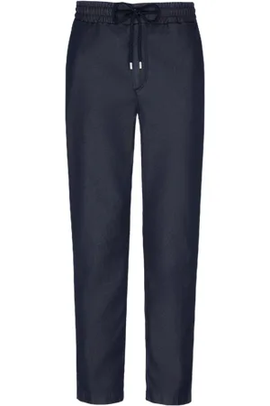 Vilebrequin Pantaloni Uomo In Cotone E Seta Con Girovita Elasticizzato