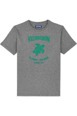 Vilebrequin T-shirt Uomo In Cotone Con Logo In Rilievo