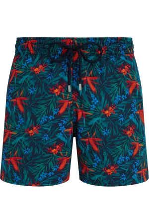 Vilebrequin Pantaloncini Mare Uomo Corti Elasticizzati Tropical Flowers