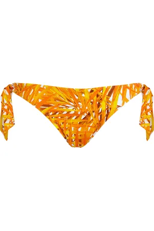 Vilebrequin Slip Bikini Donna Con Laccetti Laterali Palm Leaves