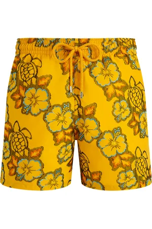 Vilebrequin Pantaloncini Mare Uomo Ricamati Hibiscus