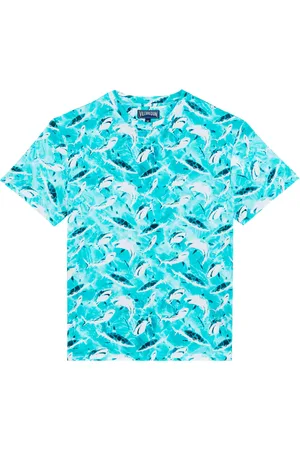 Vilebrequin T-shirt Uomo Oversize In Cotone Biologico Requins
