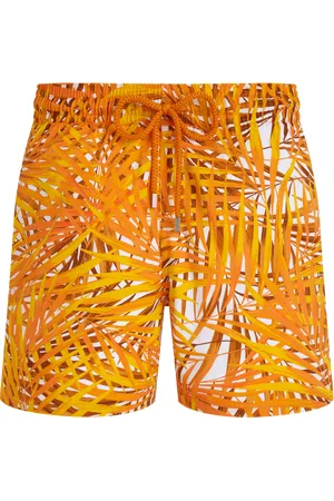 Vilebrequin Pantaloncini Mare Uomo Corti Elasticizzati Palm Leaves