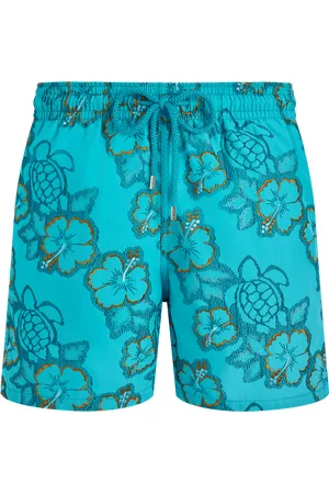 Vilebrequin Pantaloncini Mare Uomo Ricamati Hibiscus
