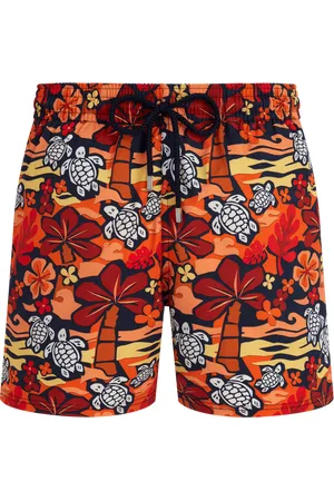 Vilebrequin Pantaloncini Mare Uomo Corti Elasticizzati Monoi Turtles