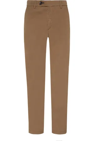 Vilebrequin Pantaloni Chino Uomo In Cotone E Tencel Tinta Unita