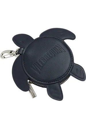 Vilebrequin Portafoglio In Pelle Navy A Forma Di Tartaruga