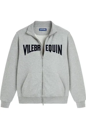 Vilebrequin Felpa Uomo Cotone Con Zip Intera E Logo Ricamato