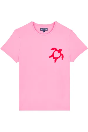 Vilebrequin T-shirt In Cotone Biologico Con Motivo Floccato Turtle Heart Tahiti