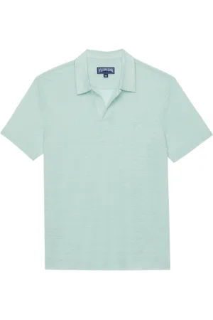 Vilebrequin Polo Uomo In Jersey Di Lino Tinta Unita